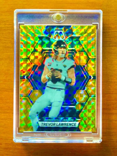 Trevor Lawrence RARE GOLD REFRACTOR PRIZM INVESTMENT CARD SSP MOSAIC MVP MINT - Picture 3 of 12