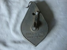Vintage Strait-Line Chalk Line Reel Irwin Auger Bit Co. Ohio USA Plumb Bob Tool