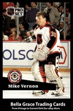 1991-92 Pro Set French Mike Vernon #277 Calgary Flames All Star NHL Hockey