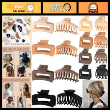 16 PCS Large Matte Claw Hair Clips - 4 Styles  Colors, Strong Hold for Thick 