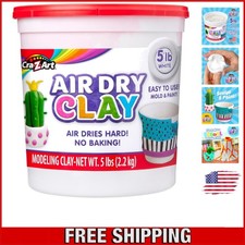 Air Dry Clay 5Lbs , Teacher Supplies, Natural White Modeling Clay for Kids, Scu