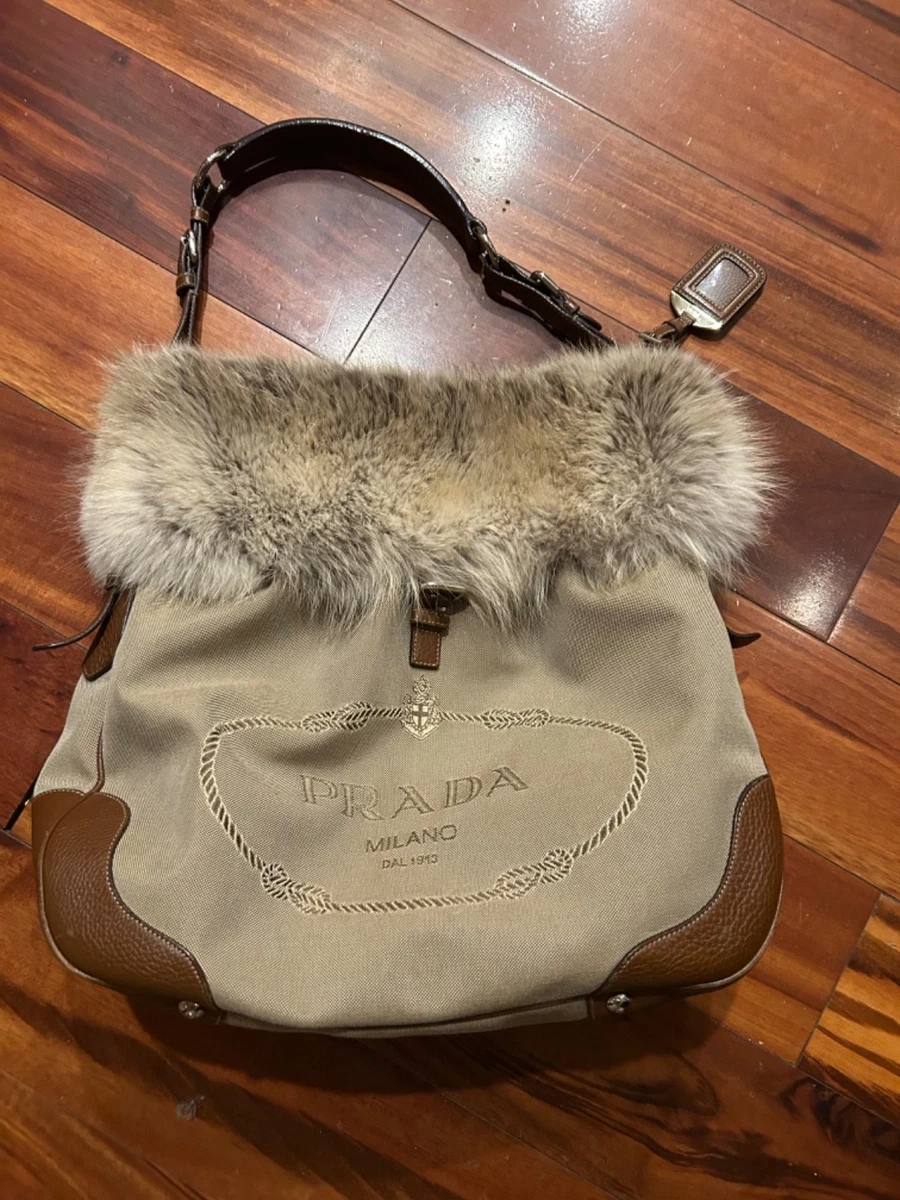 PRADA Fur Exterior Large Bags & Handbags for Women for sale | eBay