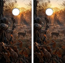 Whitetail Deer Hunting Cornhole Board Wrap LAMINATED Decal Vinyl Sticker 5063