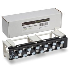 Cat6A Unshielded 12-Port Blank Toolless Modular Keystone Black
