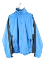 BACKSWING Blue Windcheater Jacket size S Mens Full Zip Casual Outdoors 021189