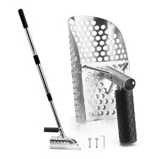 Sand Scoop for Metal Detecting, Stainless Steel Metal Detector Scoop, Metal D...