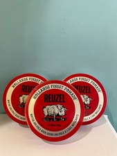 3 Reuzel Red Water Soluble High Shine Pomade 3.38oz New Package Fresh Sealed