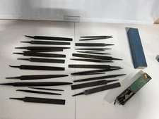 29 Vintage Hand File Tool Mixed Lot USA Flat Round Square Wedge Rasps Fast Ship