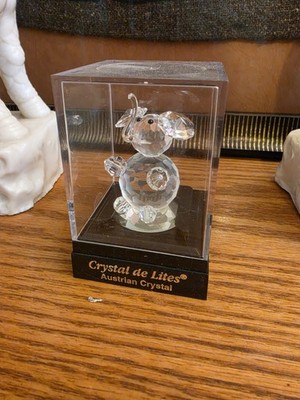 Crystal de Lites Manon Austrian Swarovski Crystal Prism Elephant Sitting 2.5 In