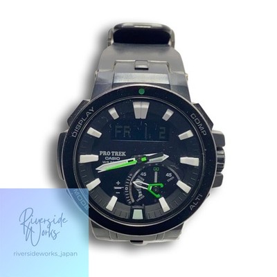 CASIO Solar Watch PROTREK Digi-Ana Rubber Black Stainless Steel