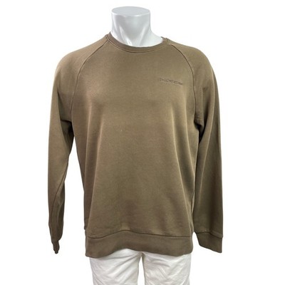 Peak Performance Men's Brown Fleece Embroidered Logo Long Sleeve Sweater Top XL