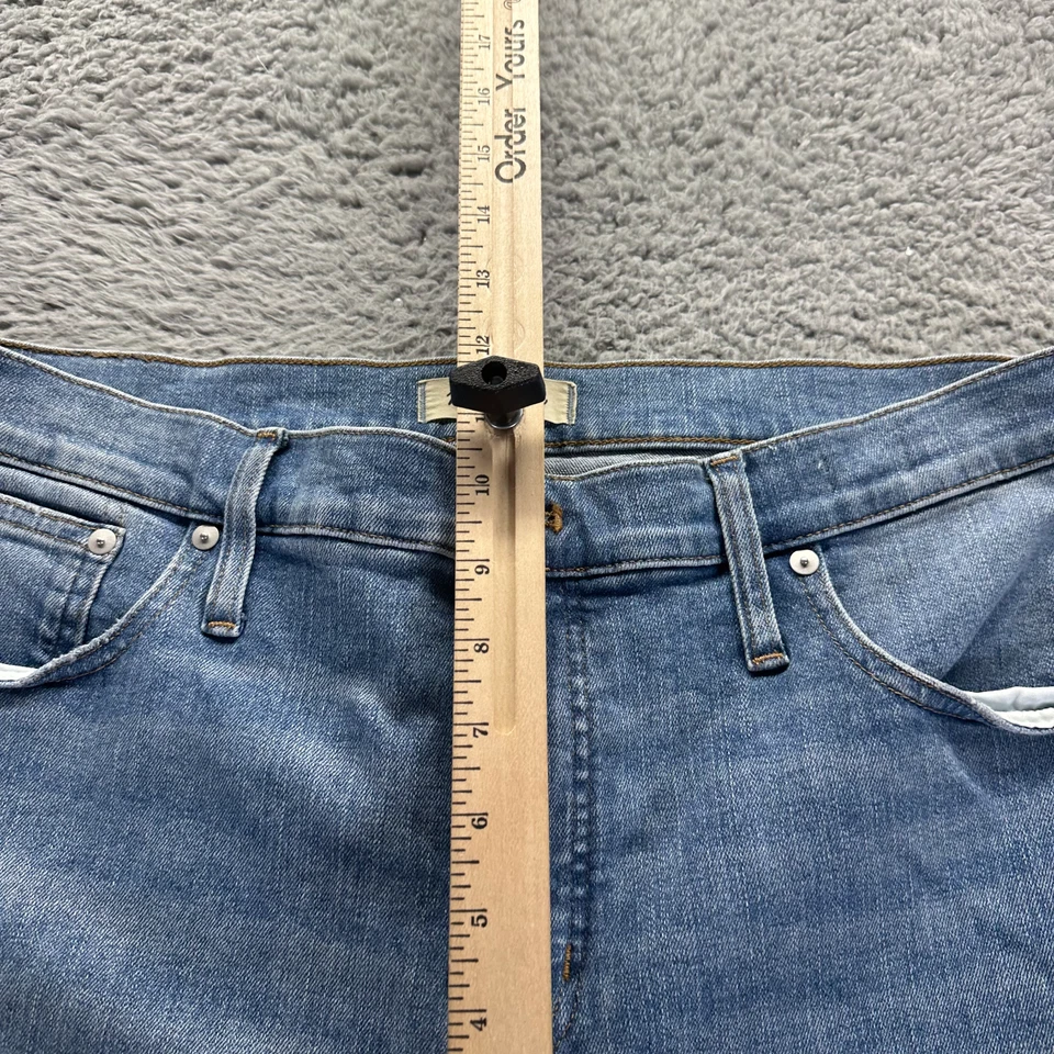 Pantalones de mezclilla Madewell Kick Out para mujer 32x28 azul algodón corte bota desteñido elástico Foto 3 de 4