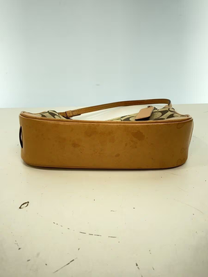 Coach Signature Demi mini Pouch Hand Bag Canvas Leather Beige 6094