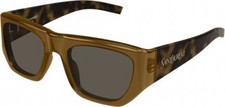 NEW Saint Laurent SL 740 Sunglasses 002 BROWN 100 AUTHENTIC