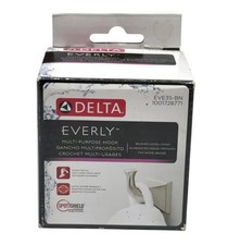 NEW Delta Everly Single Towel Robe Hook Bath Hardware Brushed Nickel EVE35-BN