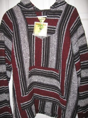 Iguana Jack Baja Hoodie Men's Large New w/ Tags Surfer Stoner Hippie