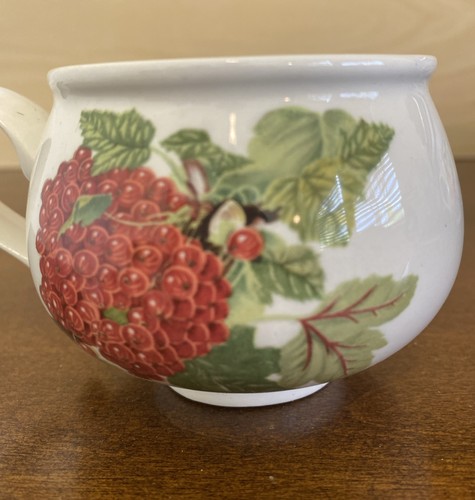 SET OF 2 PORTMEIRION POMONA CUPS/MUGS FOOTED ROMANTIC RED CURRANT & CHERRY 2.75” - Picture 5 of 17
