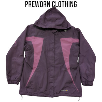 Regatta Women's Purple Zip Up Coat Size 16