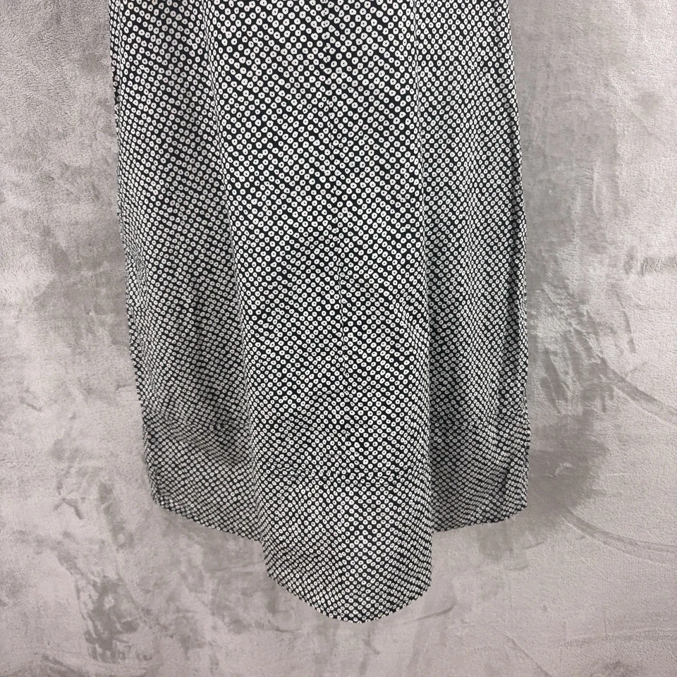 Eileen Fisher Sleeveless Dress Womens Size Medium Black White Print - Image 4 of 4