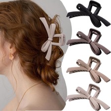 4 PCS Cute Bow Hair Claw Clips Large NonSlip For Thick Hair Accessories