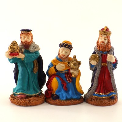 Lemax Village Collection THREE WISEMEN Kings Mini Nativity Pieces Porcelain
