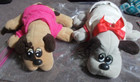8"   2- Pound Puppies w/ outfits* — photo 2