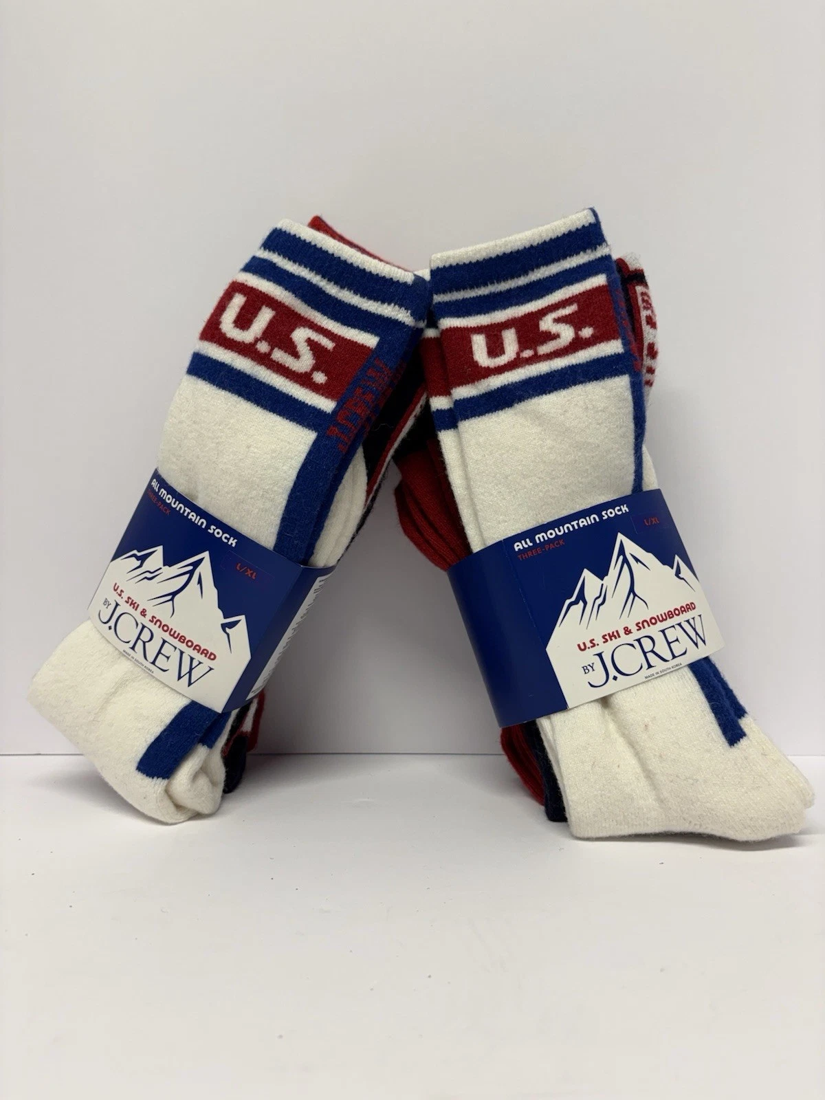 MSRP $119 J. Crew All-Mountain Socks, USA Ski And Snowboard, 6 Pairs, Size L/XL
Opens in a new windo