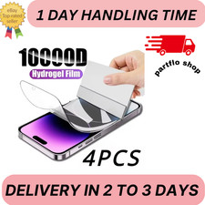 4Pcs Soft Hydrogel Film For iPhone 15 13 12 14 11 Pro Max Silicone TPU Screen Pr