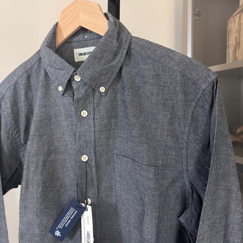 Taylor Stitch The Jack Washed Indigo Chambray Shirt 40 NEW Button Long Sleeve - Picture 2 of 7