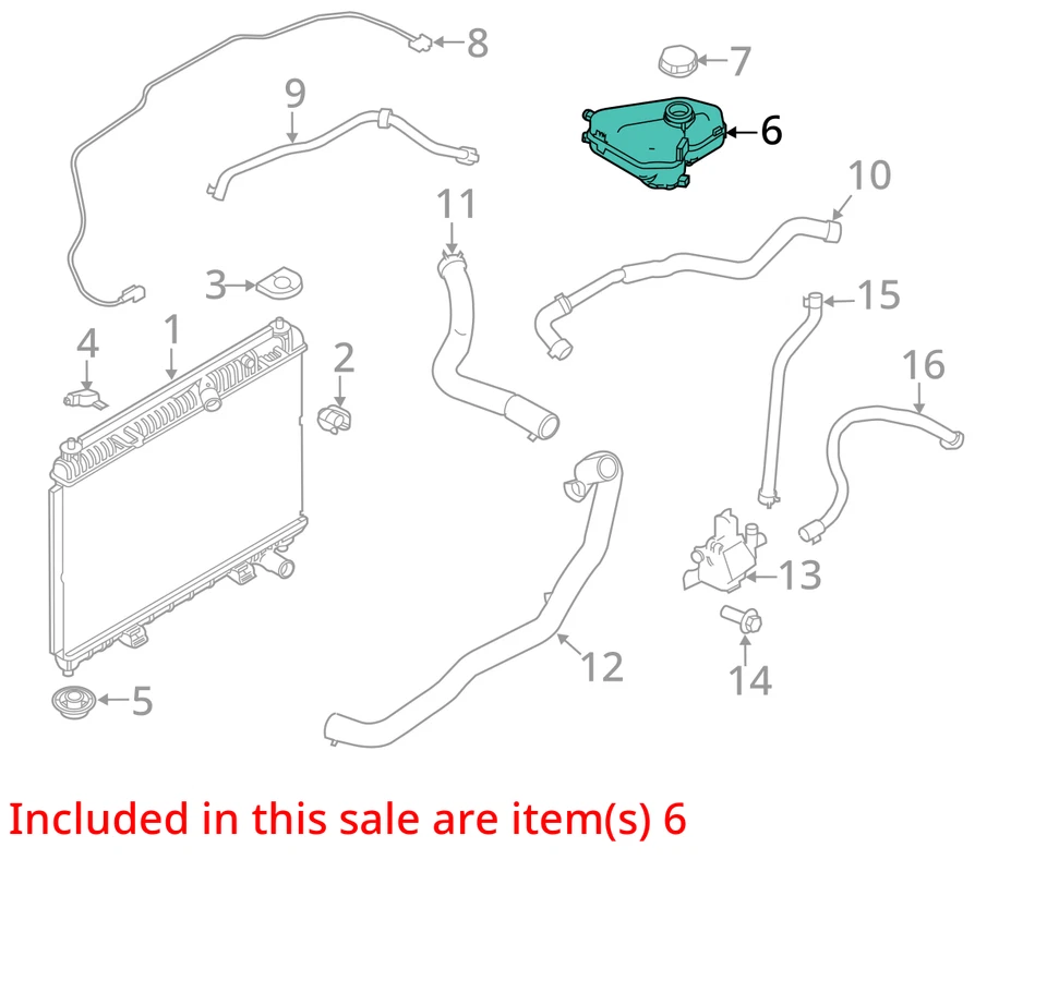 2013 Ford Fiesta Coolant Overflow Bottle OEM 119K Miles - LKQ423816278 - Image 4 of 4