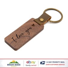 Unique Heart Engraved Keychain Made of Wood - Perfect Gift for Loved Ones