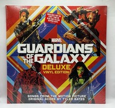 Guardians Galaxy Deluxe Vinyl LP Colored Blue Yellow Marvel Soundtrack Sealed