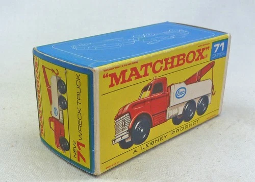Lesney Matchbox Toys MB71c Esso Wreck Truck ORIGINAL Empty F Type Box