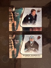 Lot of 2 - 2002-03 Pacific Quest For the Cup SAN JOSE SHARKS / Selanne, Nabokov