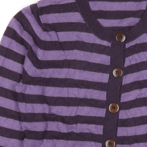 Boden Women's Purple Striped Cardigan Size 12 - Picture 5 of 12