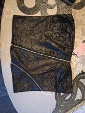 nwt Pretty Little Thing Bandeau/Corset Top Black/Real Zippers