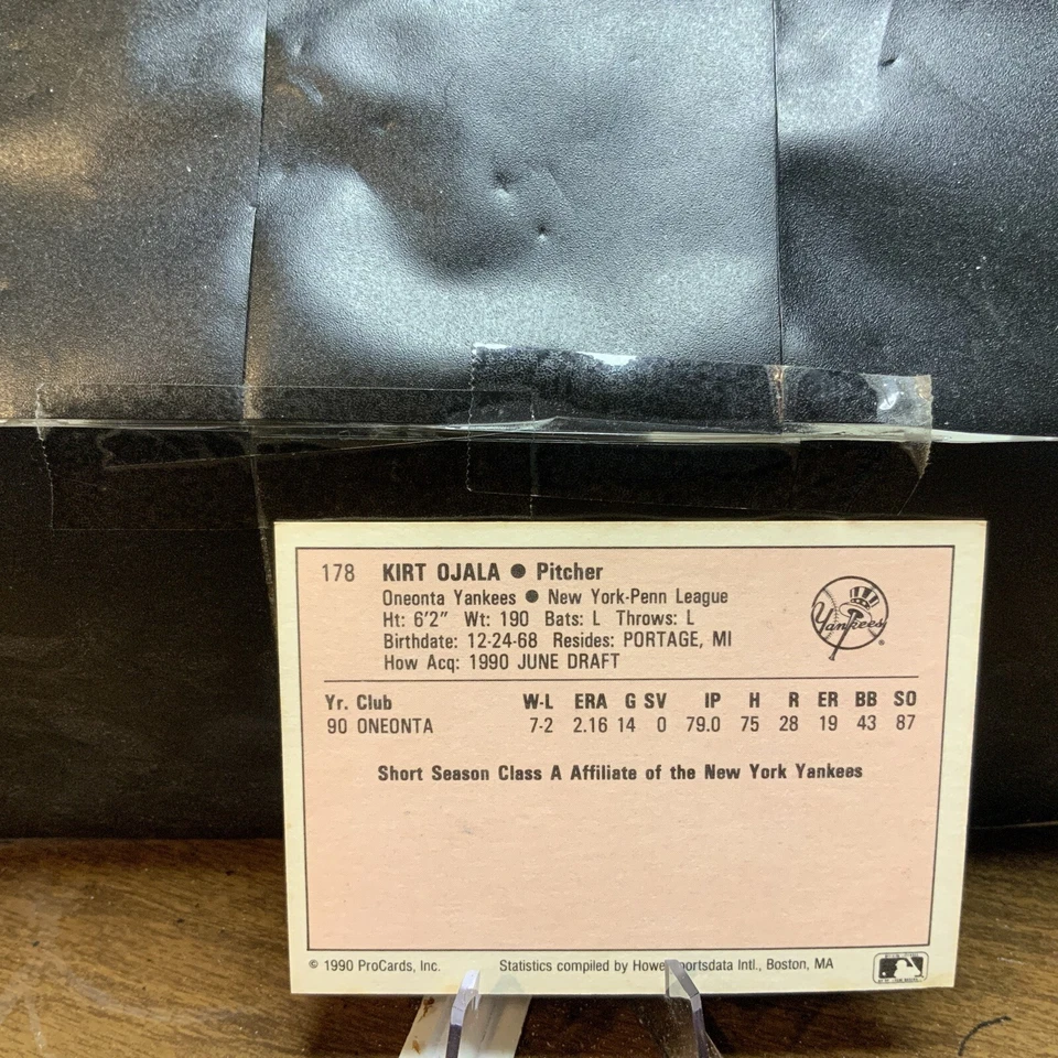 1990 ProCards A & AA Minor League Stars Kirt Ojala #178 - Image 2 of 2