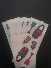 Creative Memories ~ Lot of Eight Studio Stickers ~ 2" x 5" ~ Sand Buckets