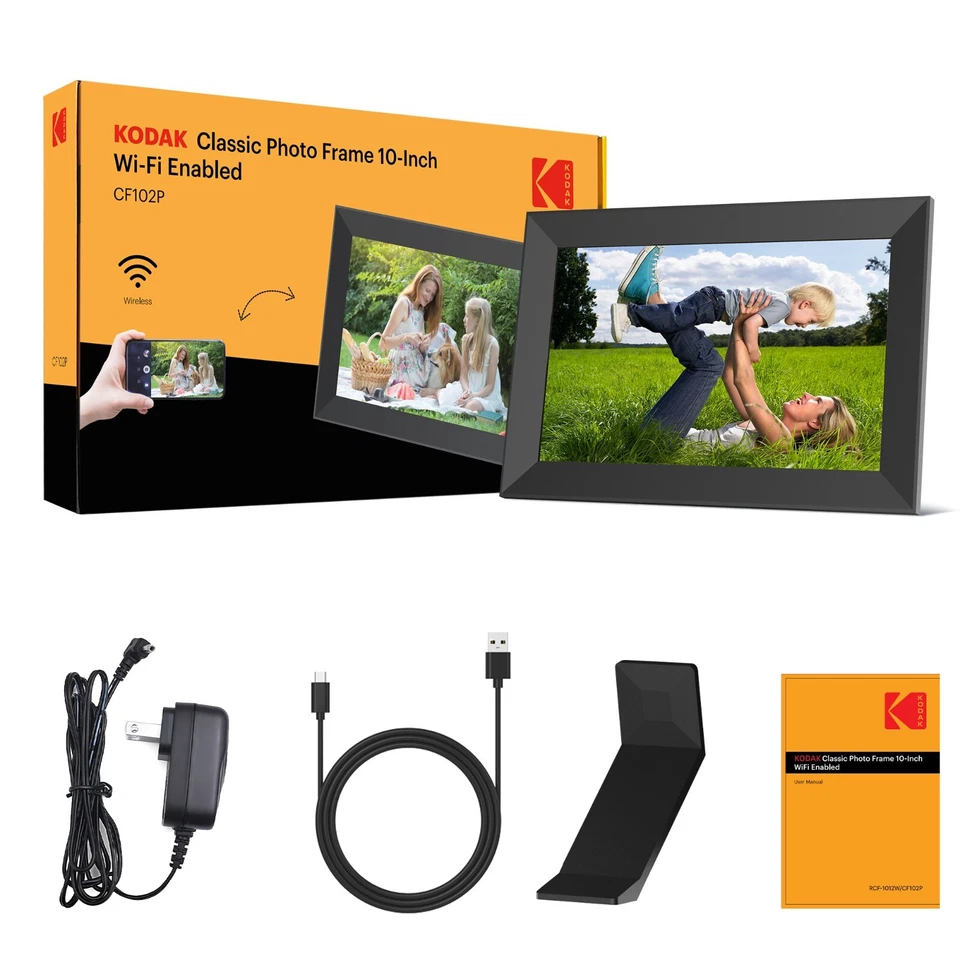 KODAK 10.1-inch Classic Digital Photo Frame CF102P, Wi-Fi, HD Touch-Screen 16GB - Image 4 of 4