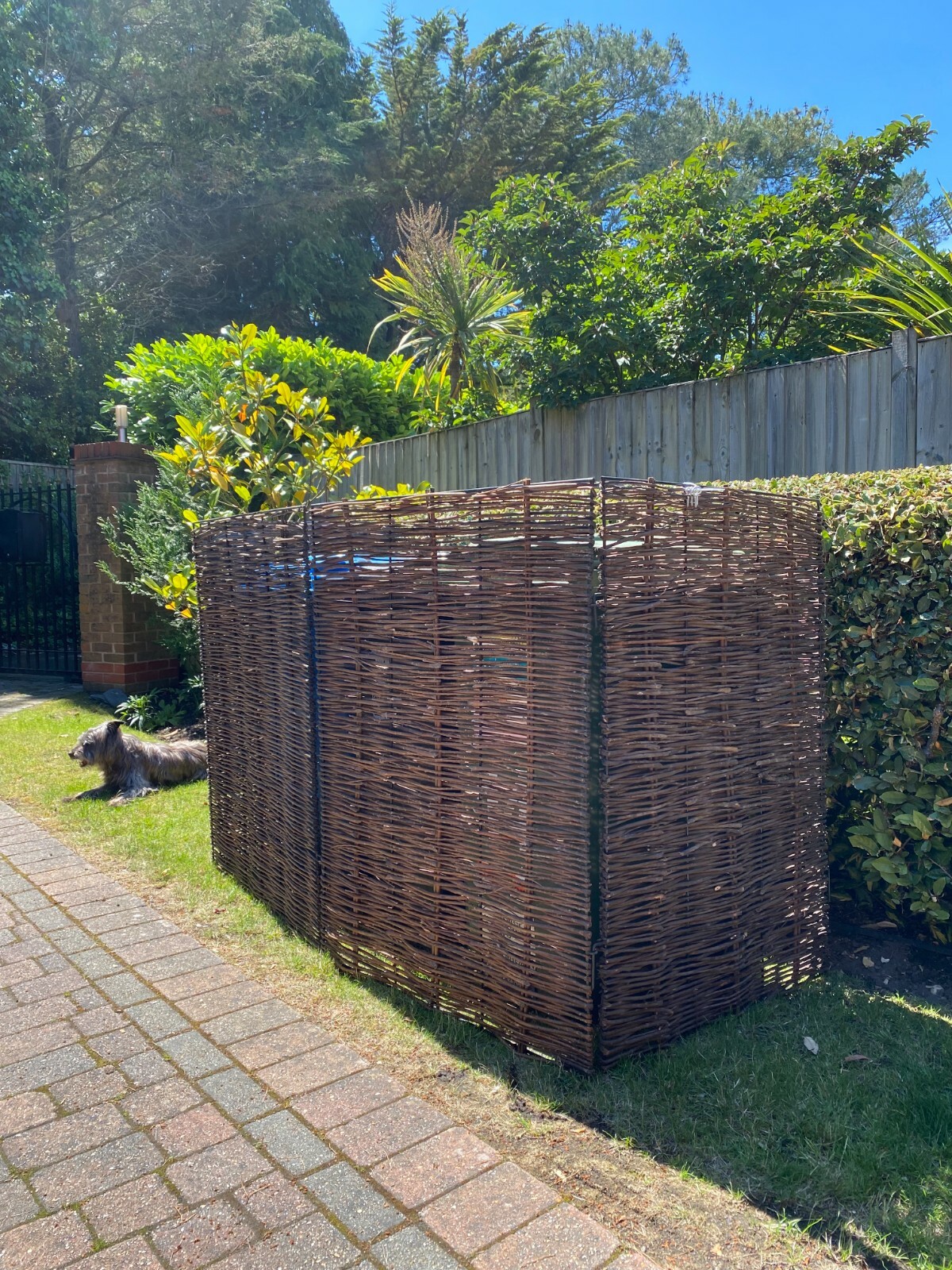 Wheelie Bin Screens Single Double Triple Garden Stores Willow Rattan