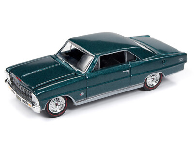 N46 Racing Champions MINT RC009B 1966 Chevrolet Nova SS Green 1/64