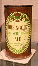 1940 RHEINGOLD SCOTCH ALE FLAT TOP BEER CAN LIEBMANN BREWERIES NY IRTP EMPTY
