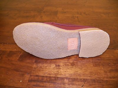 New Mens Ugg Lowell Cordovan Red Leather Oxford Dress Lace  display picture 2