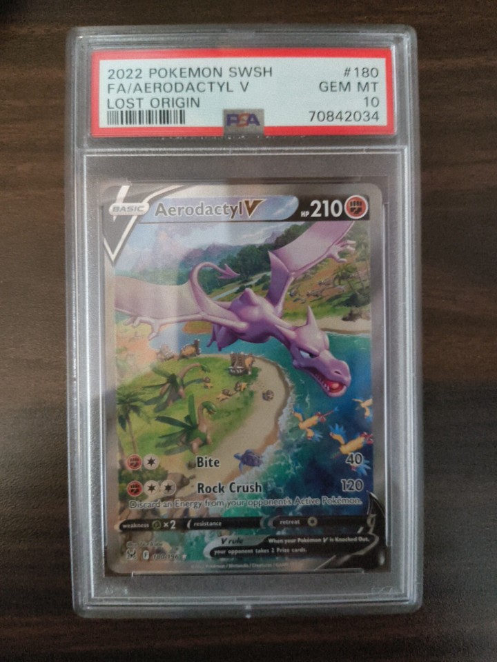 2022 Pokemon Lost Origin Aerodactyl V 180/196 Full Alternate Alt Art