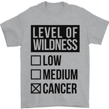 Levels of Wildness Cancer Mens T-Shirt 100 Cotton