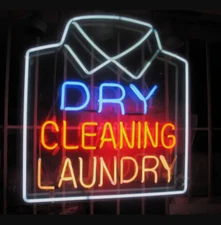 New Dry Cleaning Laundry Neon Light Sign Lamp Poster Beer Bar Wall Decor 24"x20"