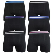 Men's Low Rise Trunks Hipster  Pack of 6 Boxer Shorts Mens Underwear Stretch S/M
