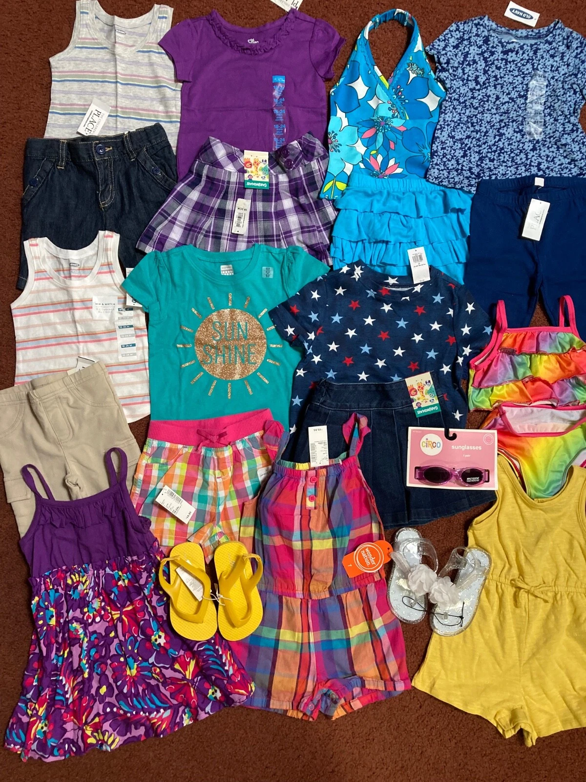 Huge Baby Girls Size 18-24M SPRING SUMMER Clothing Lot Outfits TCP OLD NAVY NWT