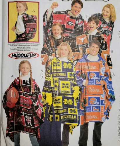 2008 McCall's Pattern 5771 Men's Misses' Boys' Girls' Poncho Mittens Tote Uncut - Picture 4 of 4