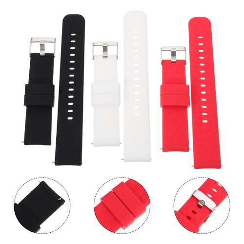 3Pcs Silicone Watch Strap Silicone Watch Bands Watch Accessories